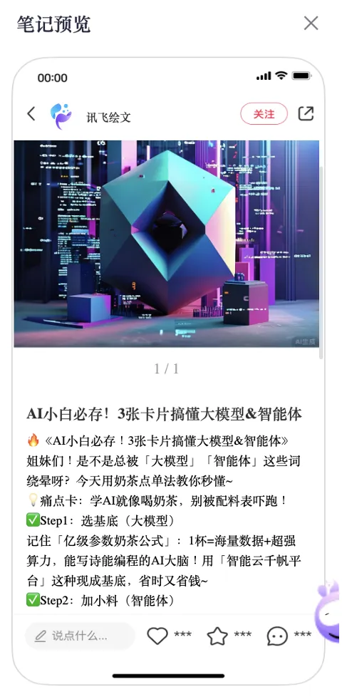 讯飞绘文公众号和小红书一键发送助手预览