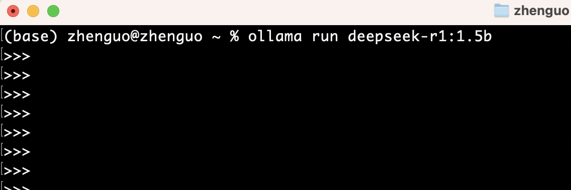 Ollama软件启动deepseekr1界面预览